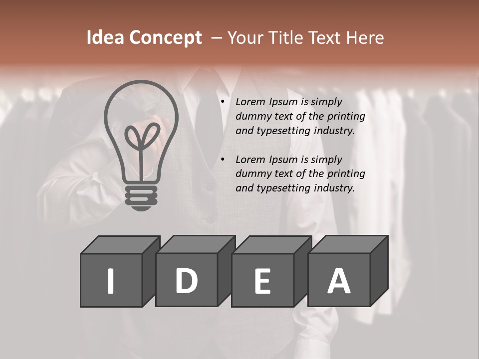 Sell White Waistcoat PowerPoint Template