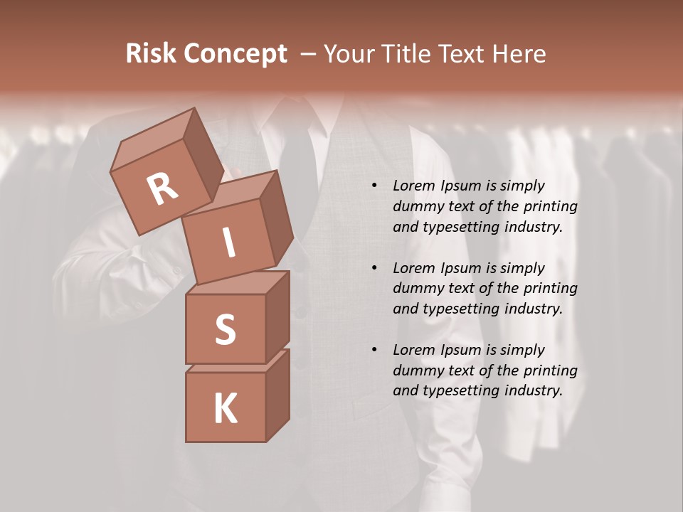 Sell White Waistcoat PowerPoint Template