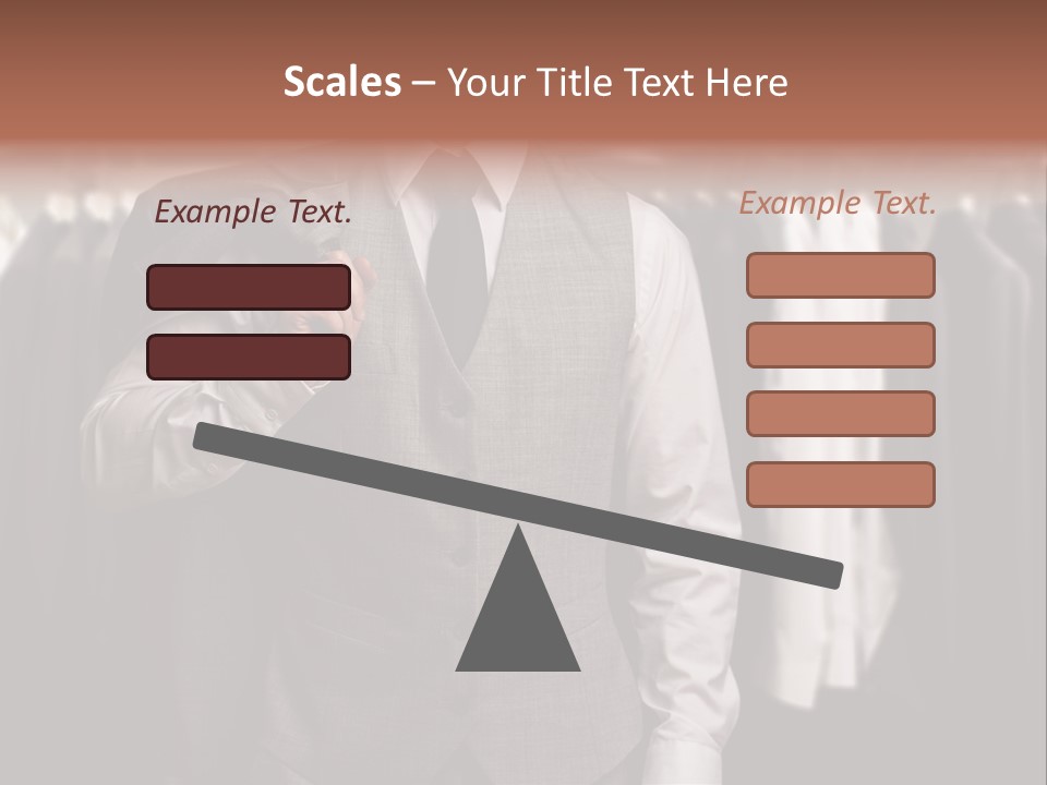 Sell White Waistcoat PowerPoint Template