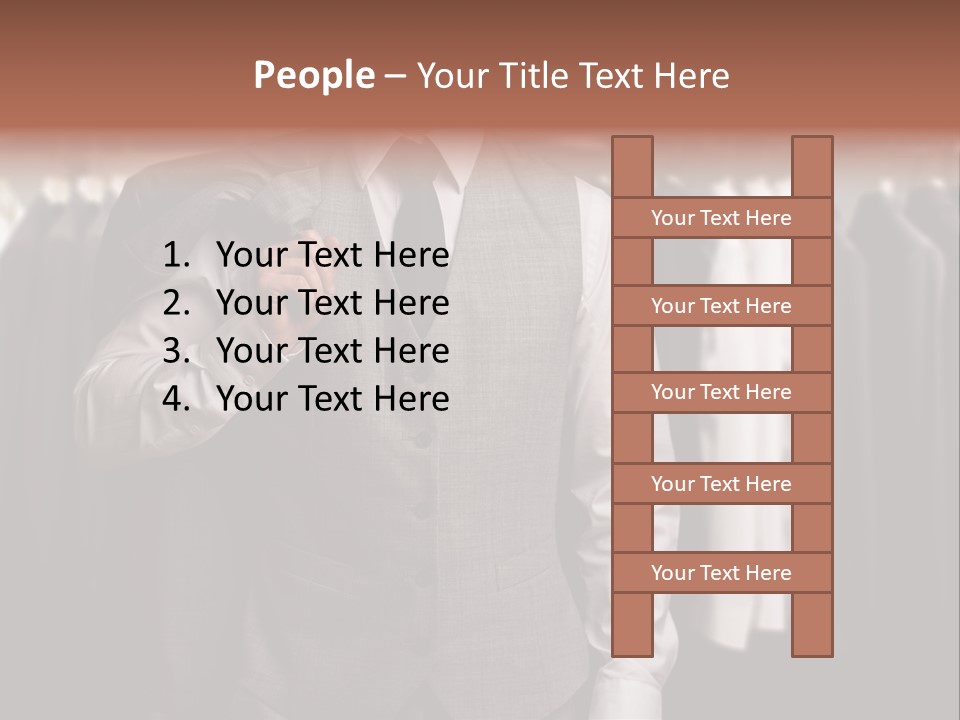 Sell White Waistcoat PowerPoint Template