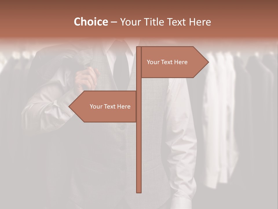 Sell White Waistcoat PowerPoint Template