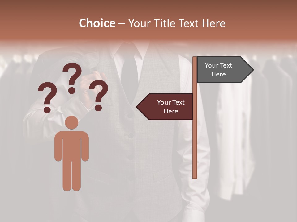 Sell White Waistcoat PowerPoint Template