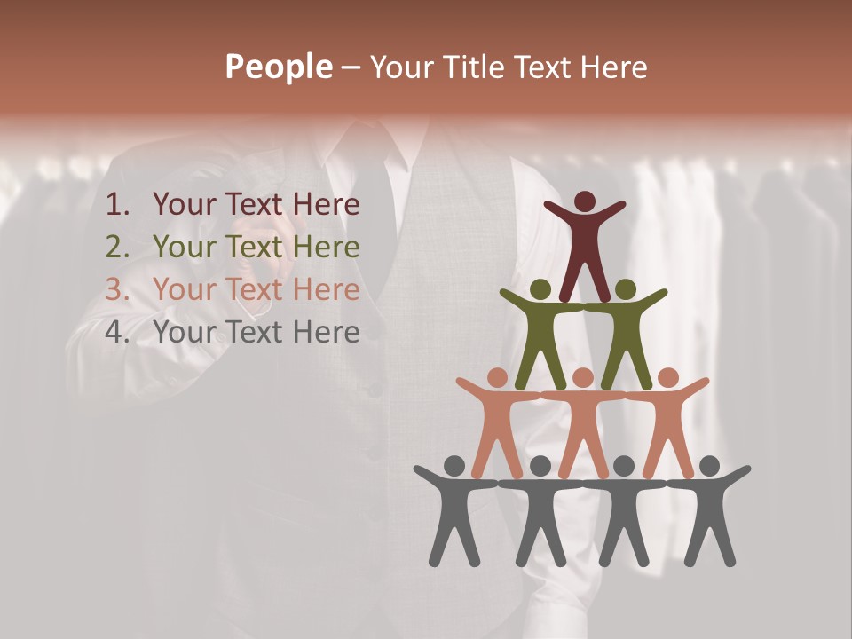 Sell White Waistcoat PowerPoint Template