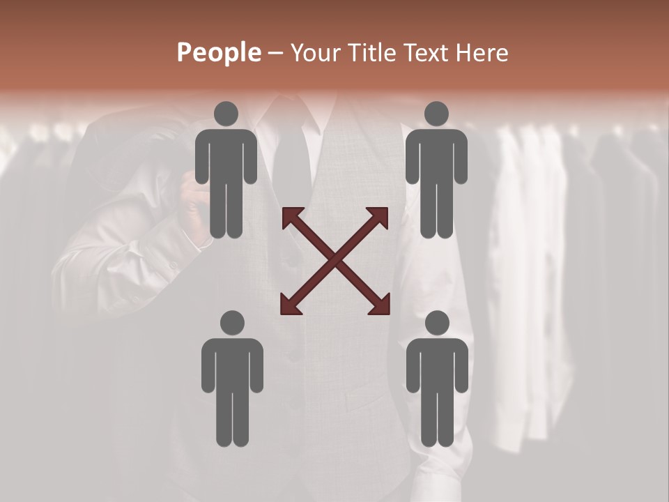 Sell White Waistcoat PowerPoint Template