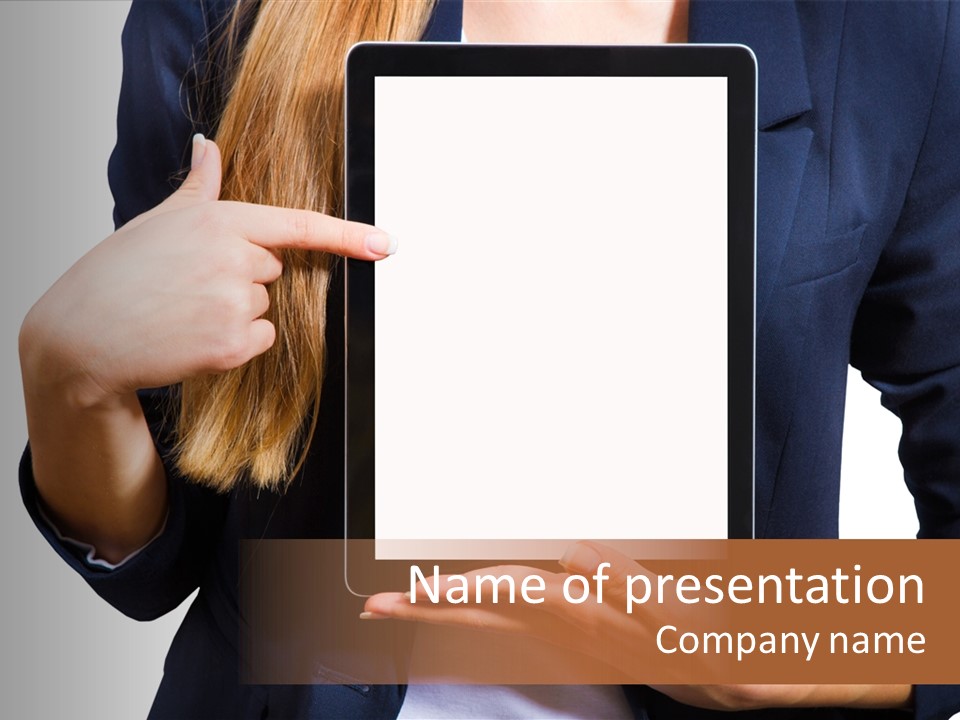 Innovation Apple Pointing PowerPoint Template