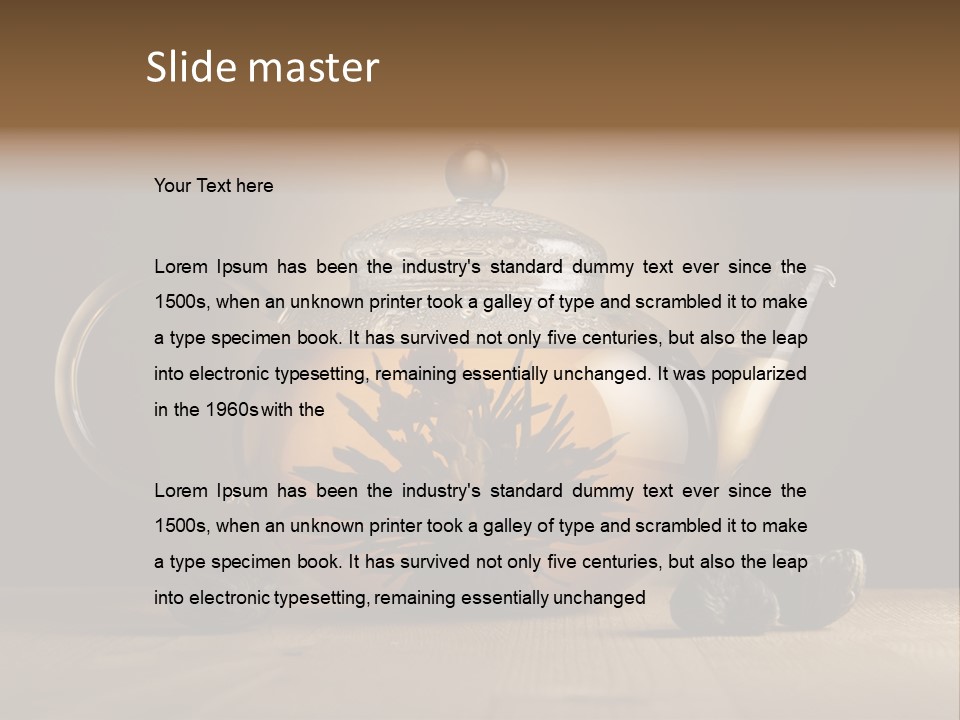 Herbal Cafe Silence PowerPoint Template