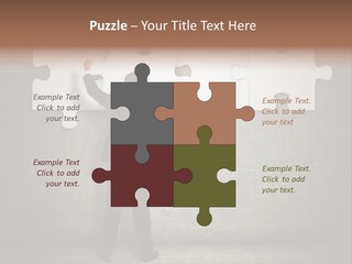 Caucasian Part Successful PowerPoint Template