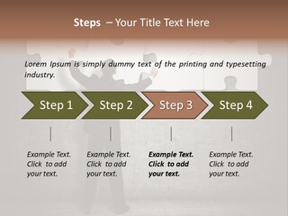 Caucasian Part Successful PowerPoint Template