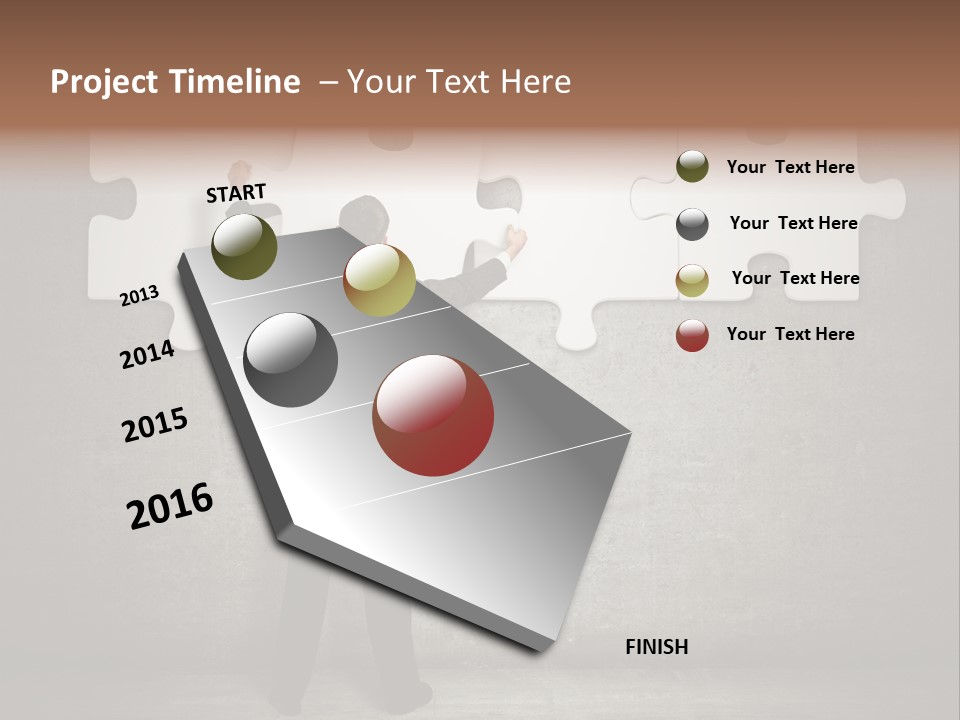 Caucasian Part Successful PowerPoint Template
