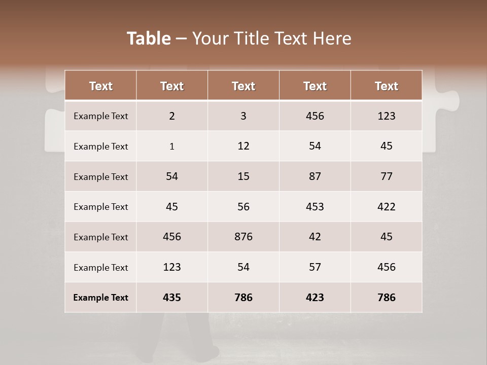 Caucasian Part Successful PowerPoint Template