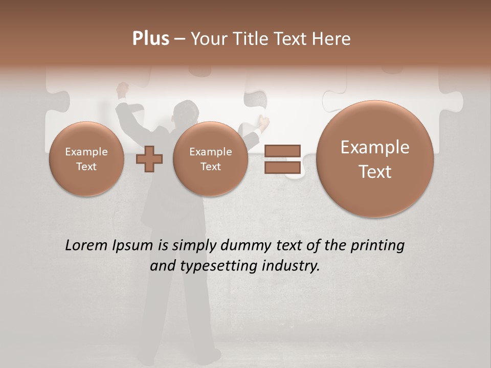 Caucasian Part Successful PowerPoint Template
