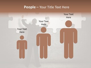 Caucasian Part Successful PowerPoint Template