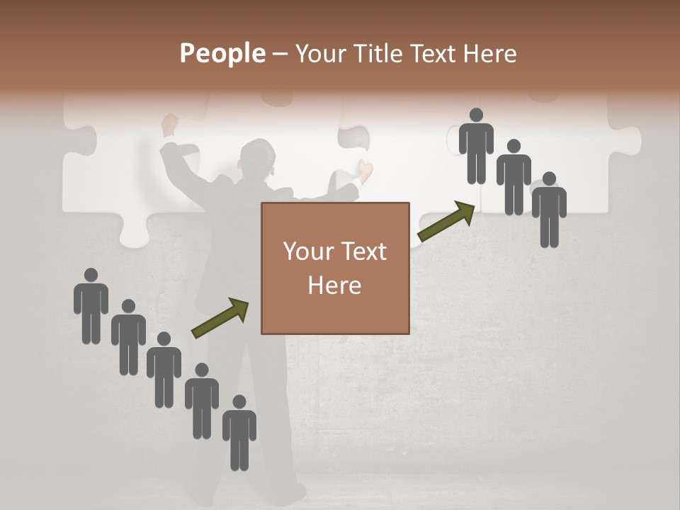 Caucasian Part Successful PowerPoint Template