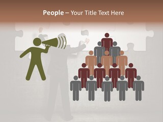 Caucasian Part Successful PowerPoint Template