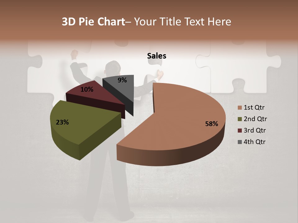 Caucasian Part Successful PowerPoint Template