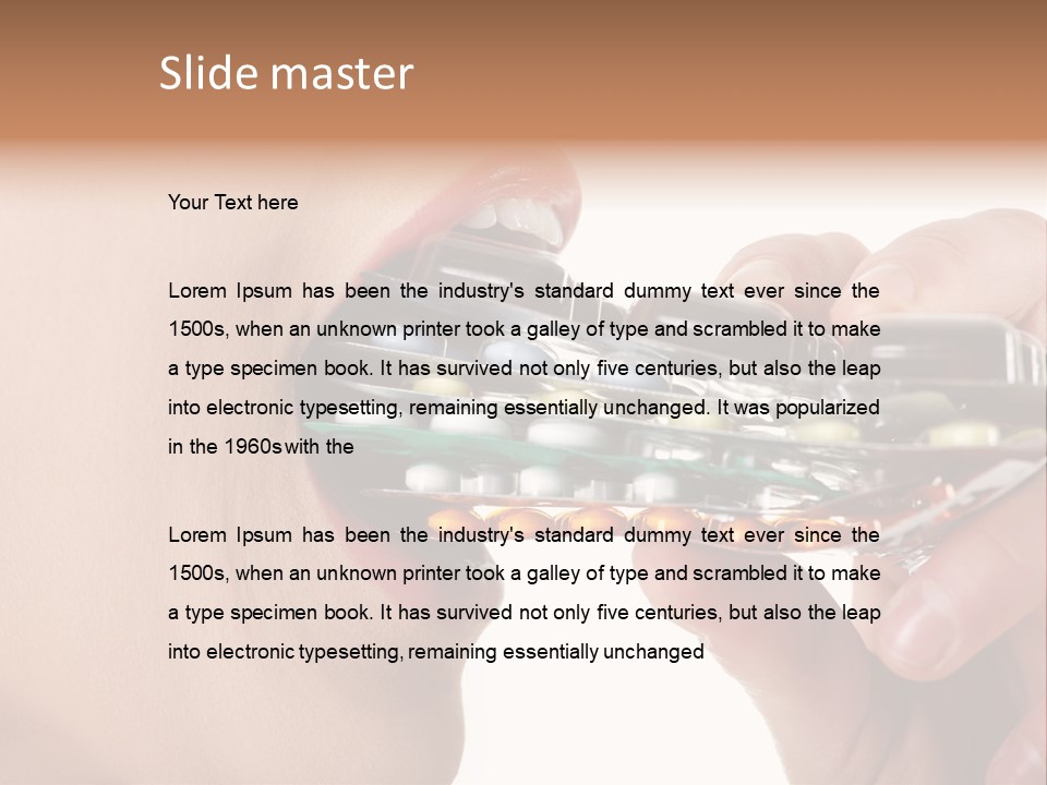 Pain Smiling Tablets PowerPoint Template