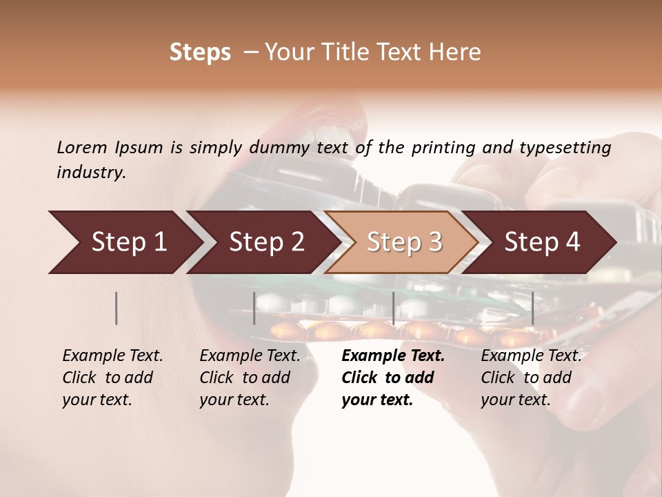 Pain Smiling Tablets PowerPoint Template