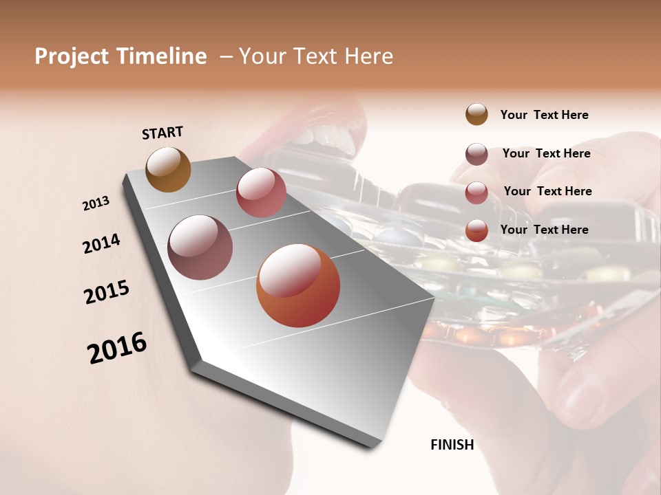 Pain Smiling Tablets PowerPoint Template