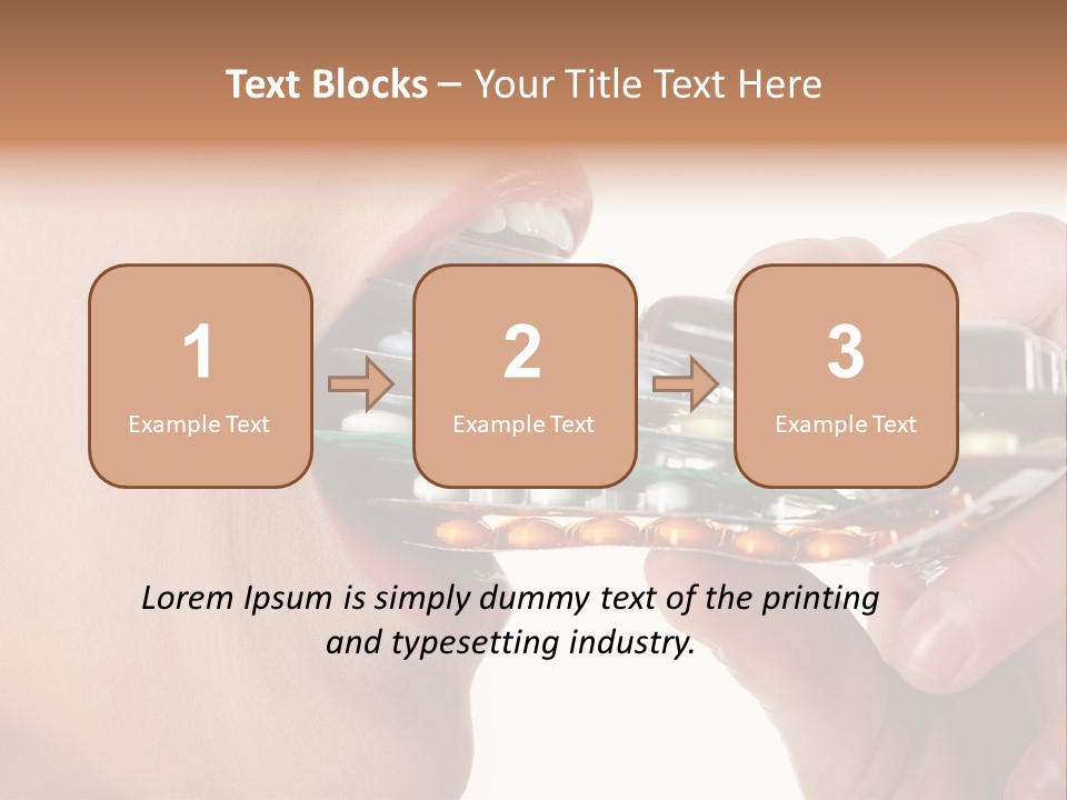 Pain Smiling Tablets PowerPoint Template