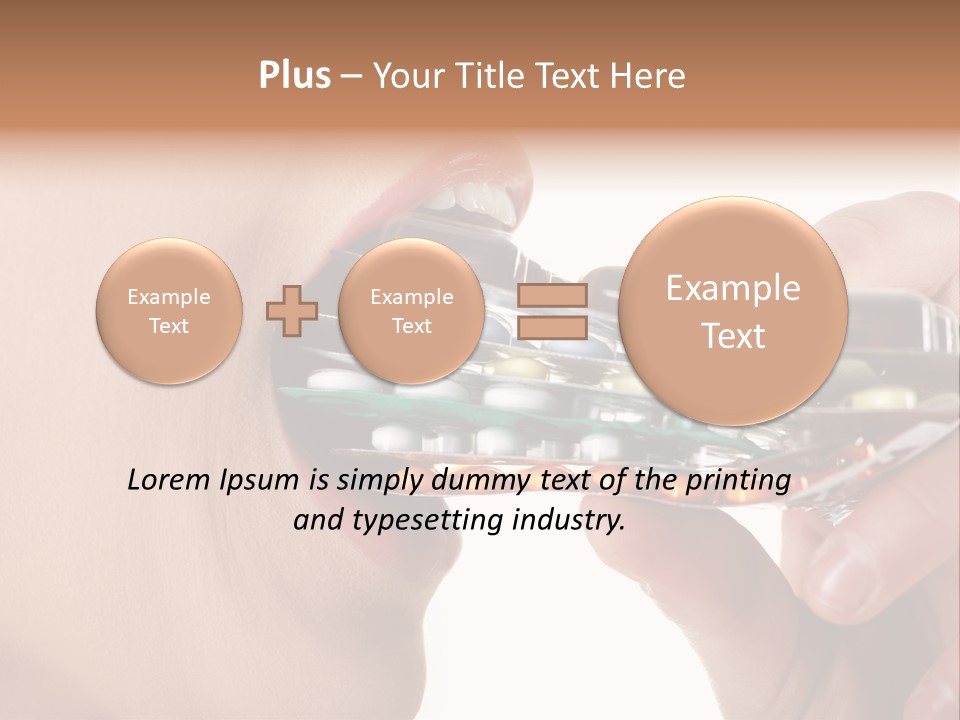 Pain Smiling Tablets PowerPoint Template