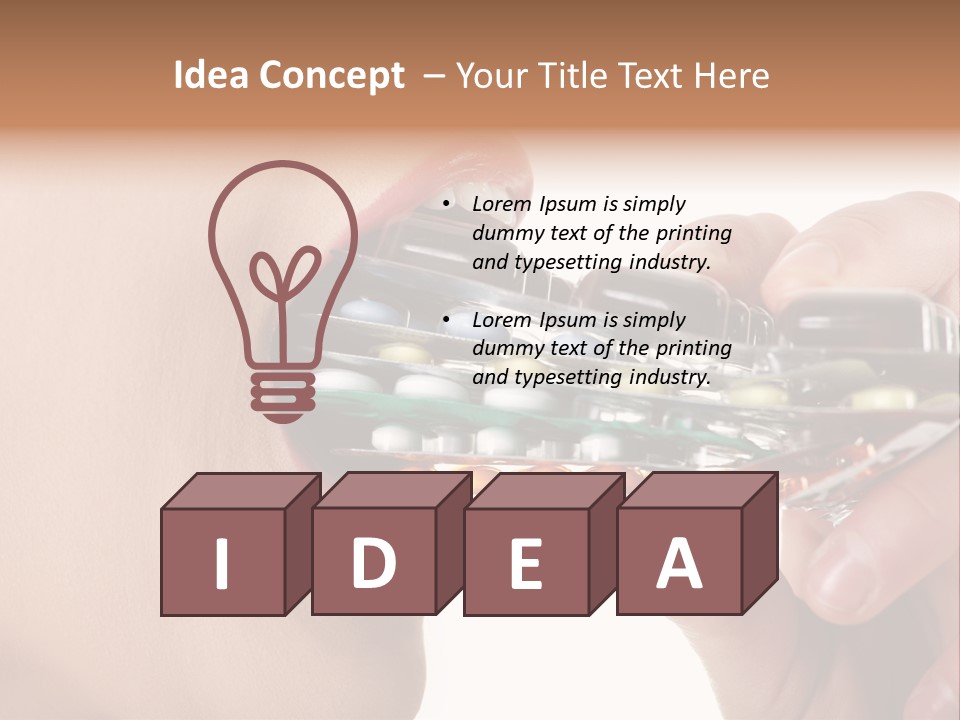 Pain Smiling Tablets PowerPoint Template