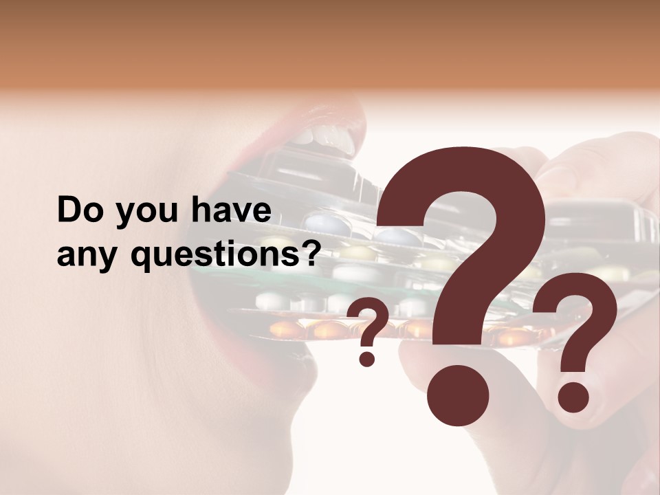 Pain Smiling Tablets PowerPoint Template