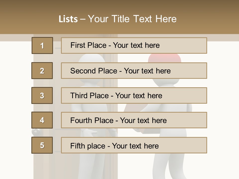 Card Board Packet Parcel PowerPoint Template