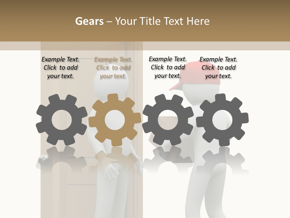 Card Board Packet Parcel PowerPoint Template