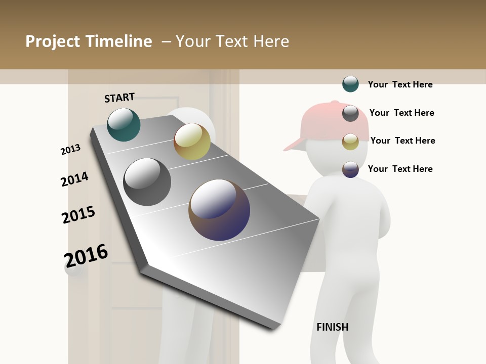 Card Board Packet Parcel PowerPoint Template