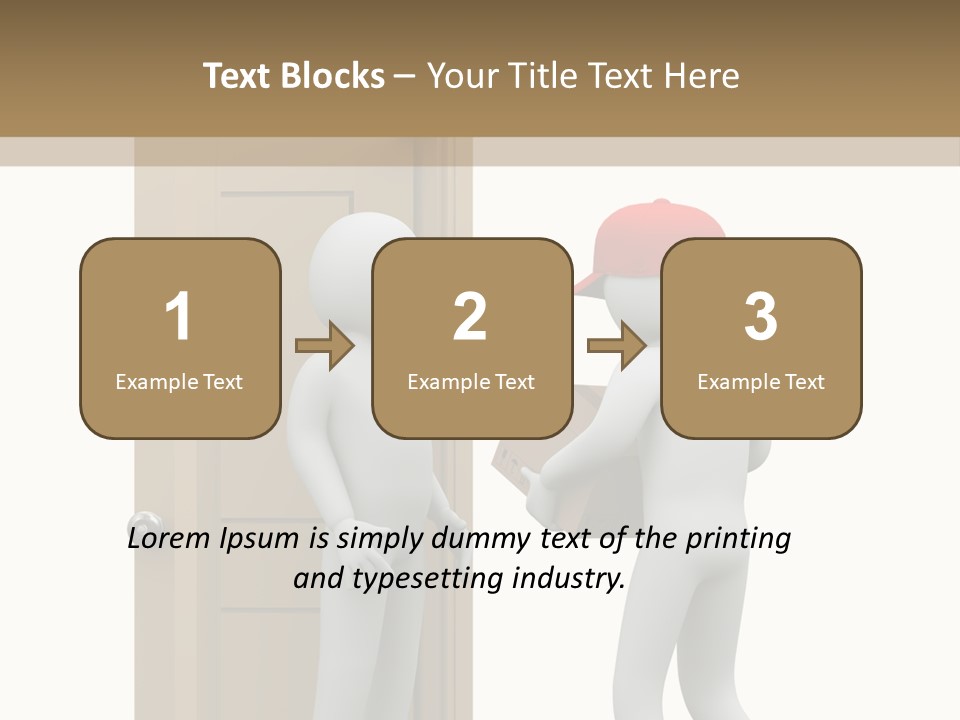 Card Board Packet Parcel PowerPoint Template