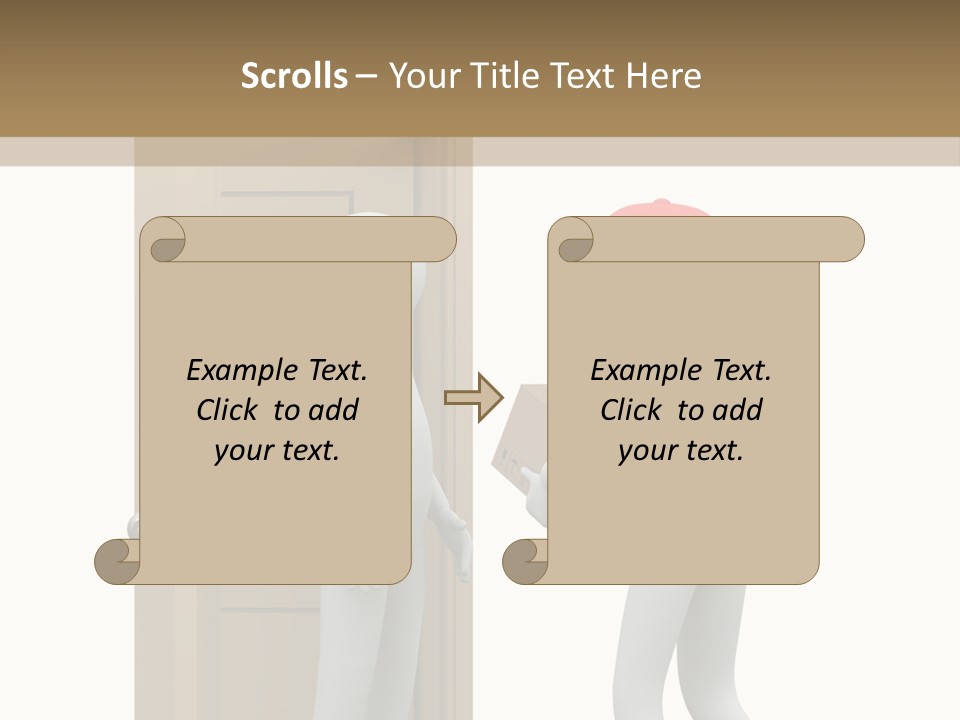 Card Board Packet Parcel PowerPoint Template