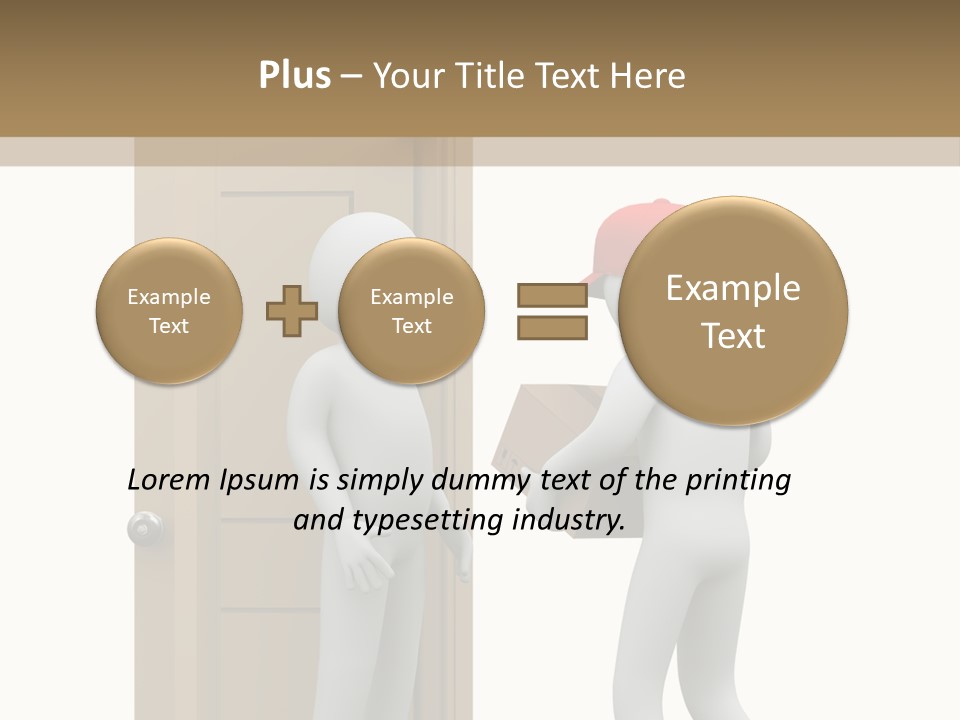 Card Board Packet Parcel PowerPoint Template