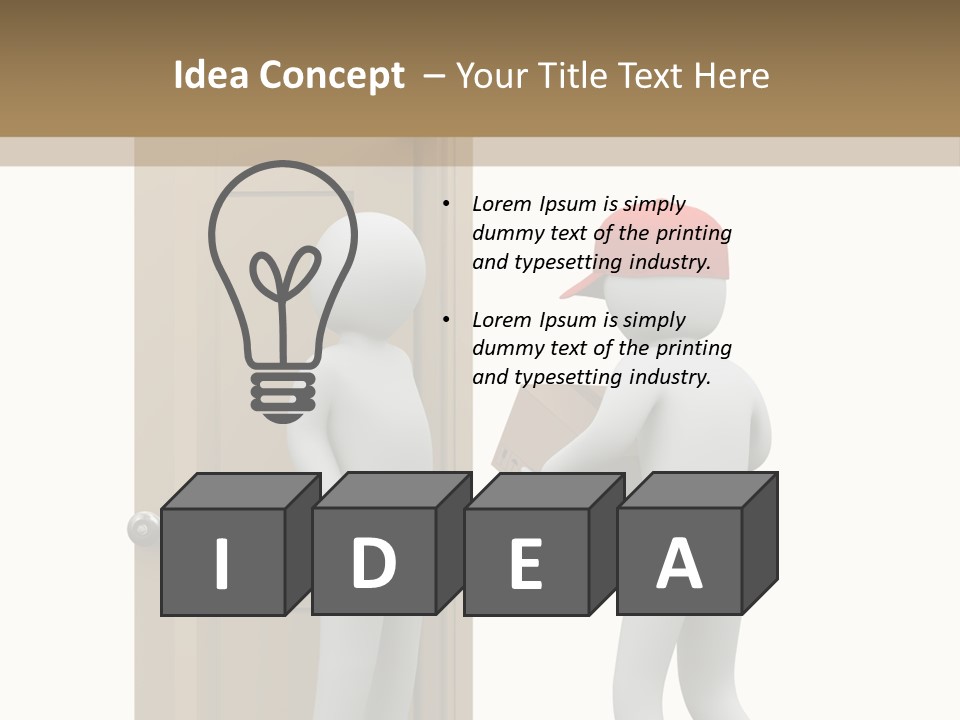 Card Board Packet Parcel PowerPoint Template