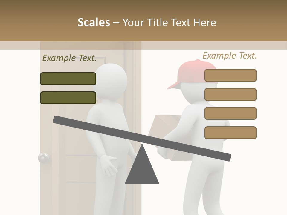 Card Board Packet Parcel PowerPoint Template