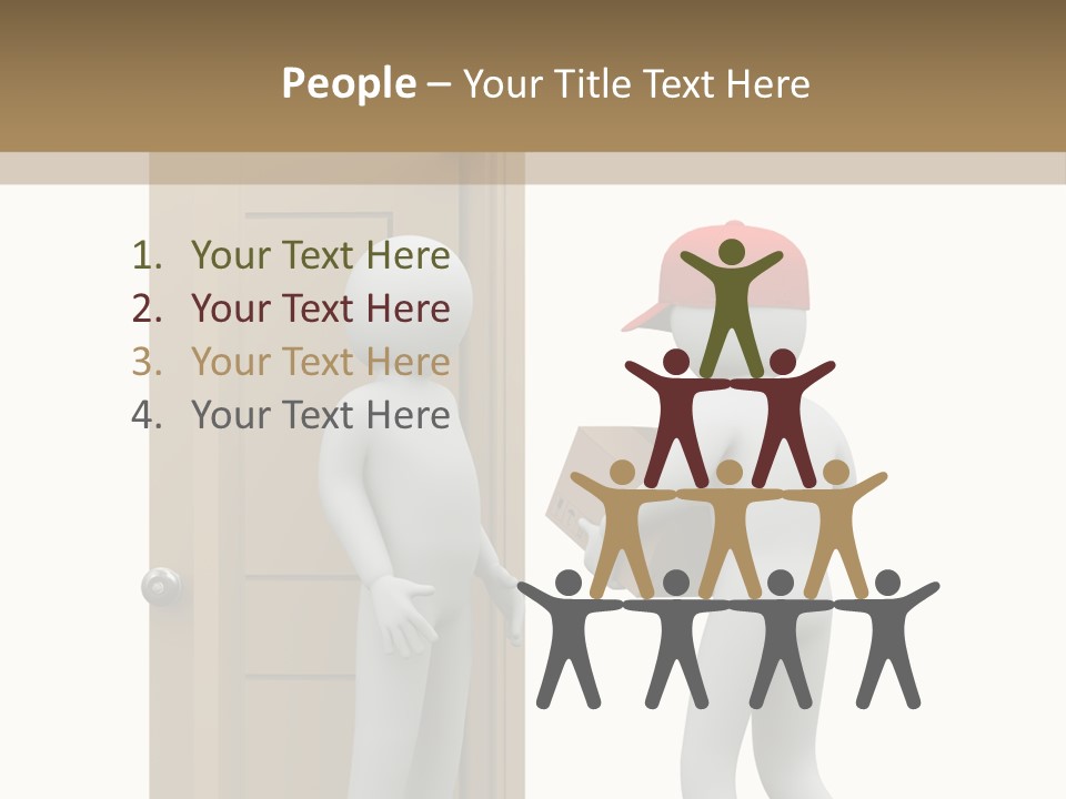 Card Board Packet Parcel PowerPoint Template