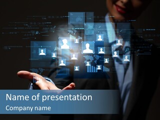 Screen Touch Computer PowerPoint Template