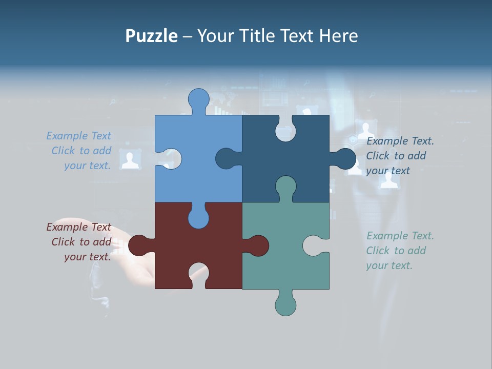Screen Touch Computer PowerPoint Template