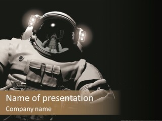 Sunset View Cosmonaut PowerPoint Template