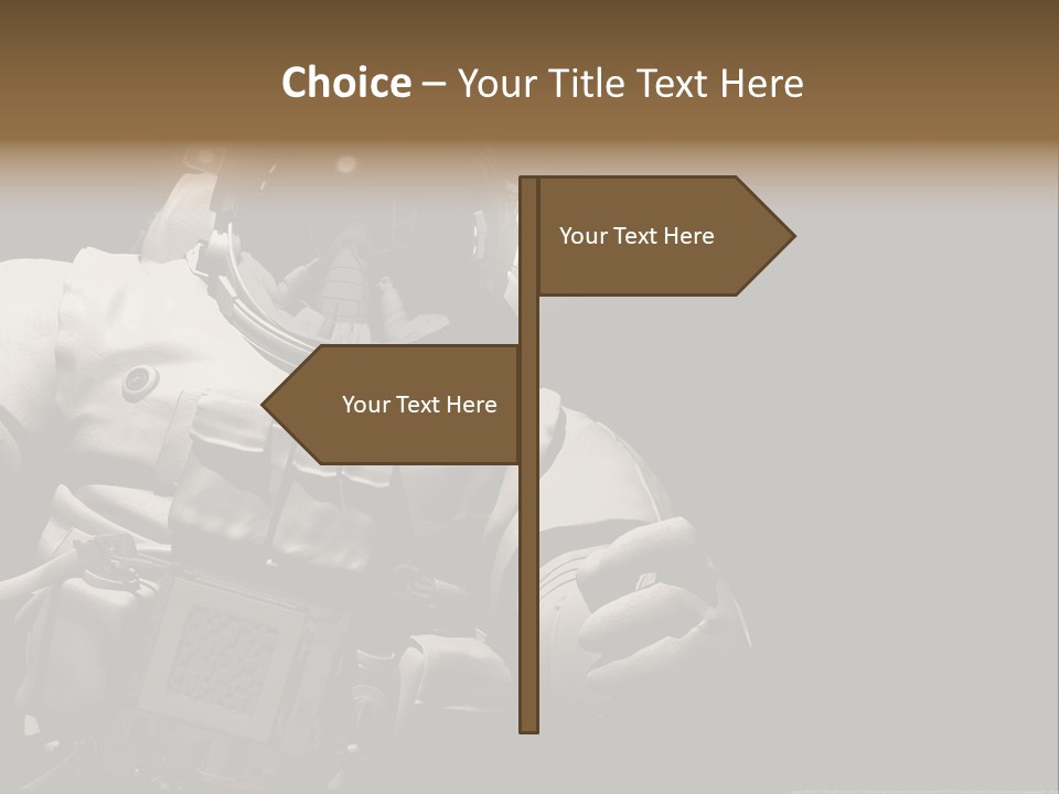 Sunset View Cosmonaut PowerPoint Template