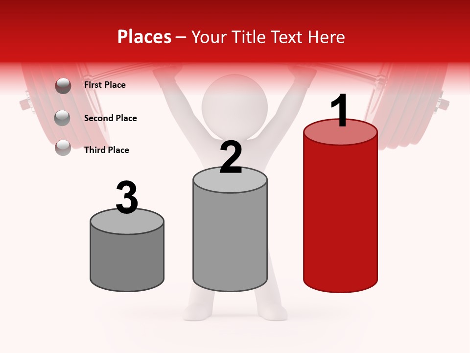 Cartoon Muscle Lifting PowerPoint Template