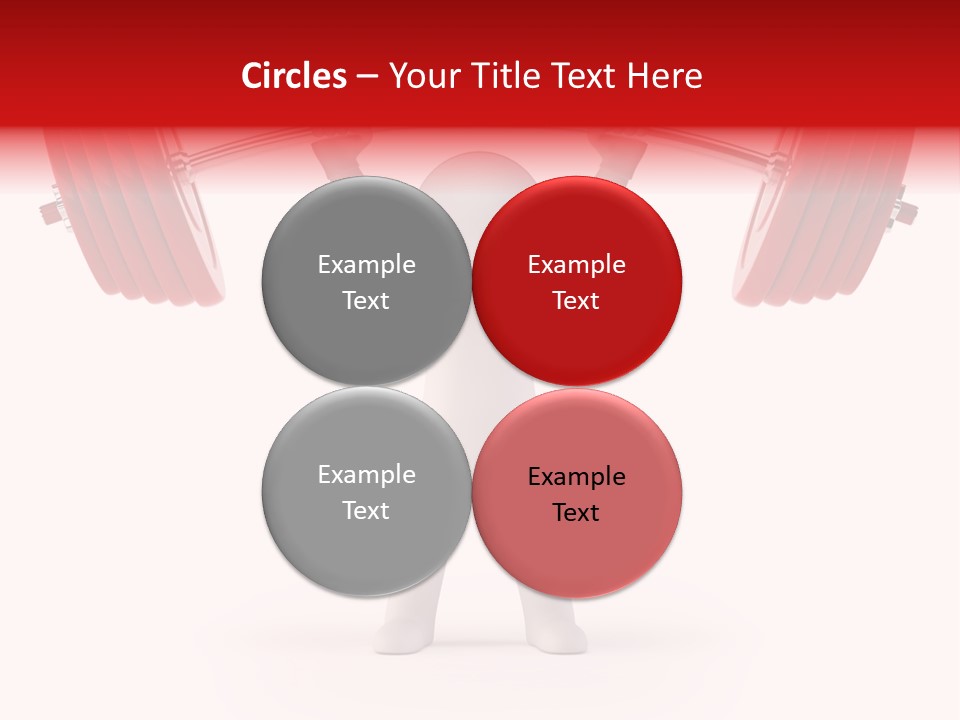 Cartoon Muscle Lifting PowerPoint Template