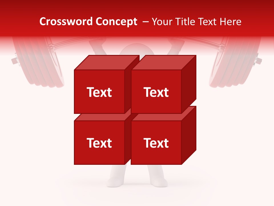 Cartoon Muscle Lifting PowerPoint Template