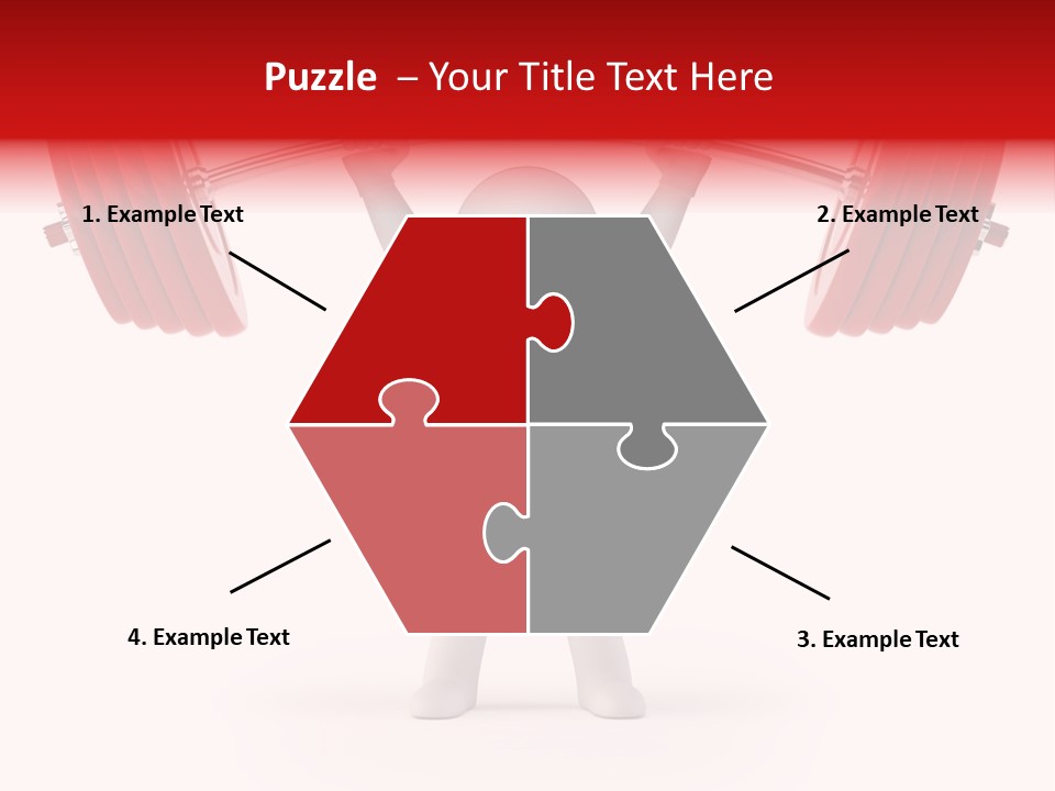 Cartoon Muscle Lifting PowerPoint Template