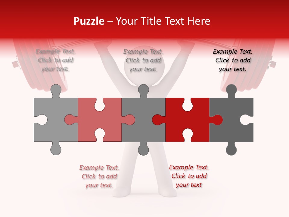 Cartoon Muscle Lifting PowerPoint Template