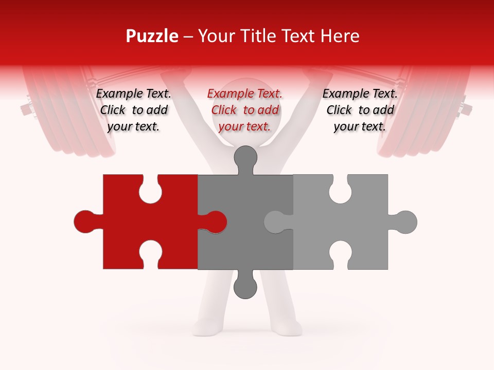 Cartoon Muscle Lifting PowerPoint Template