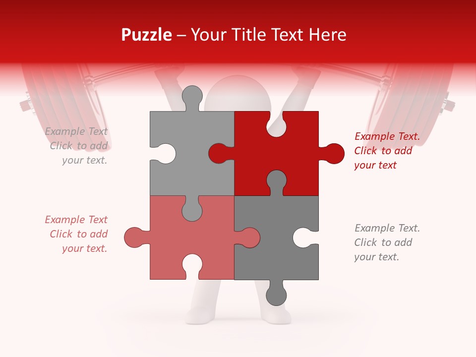 Cartoon Muscle Lifting PowerPoint Template