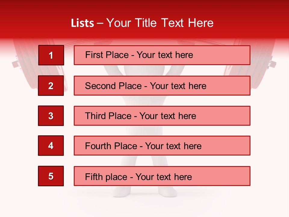 Cartoon Muscle Lifting PowerPoint Template