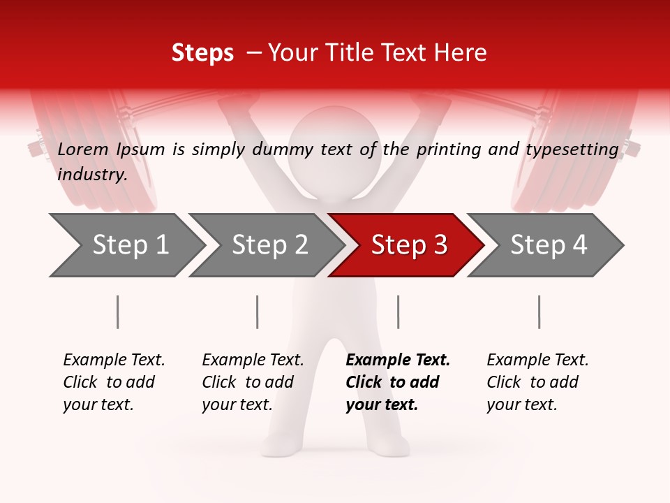 Cartoon Muscle Lifting PowerPoint Template