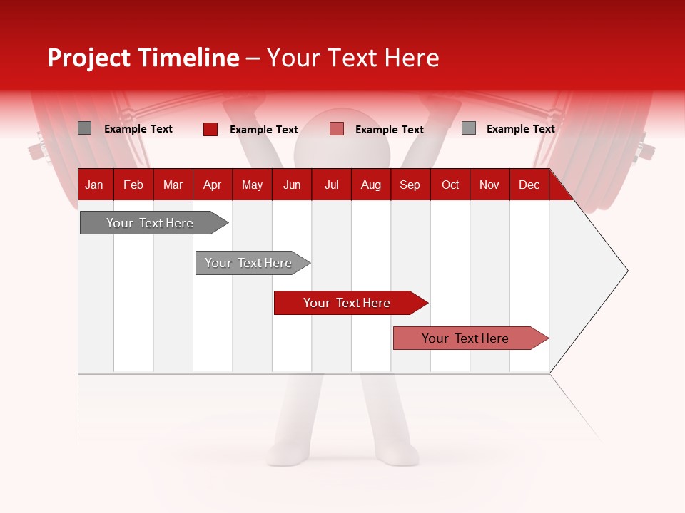 Cartoon Muscle Lifting PowerPoint Template