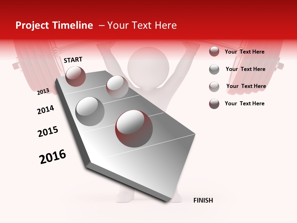 Cartoon Muscle Lifting PowerPoint Template